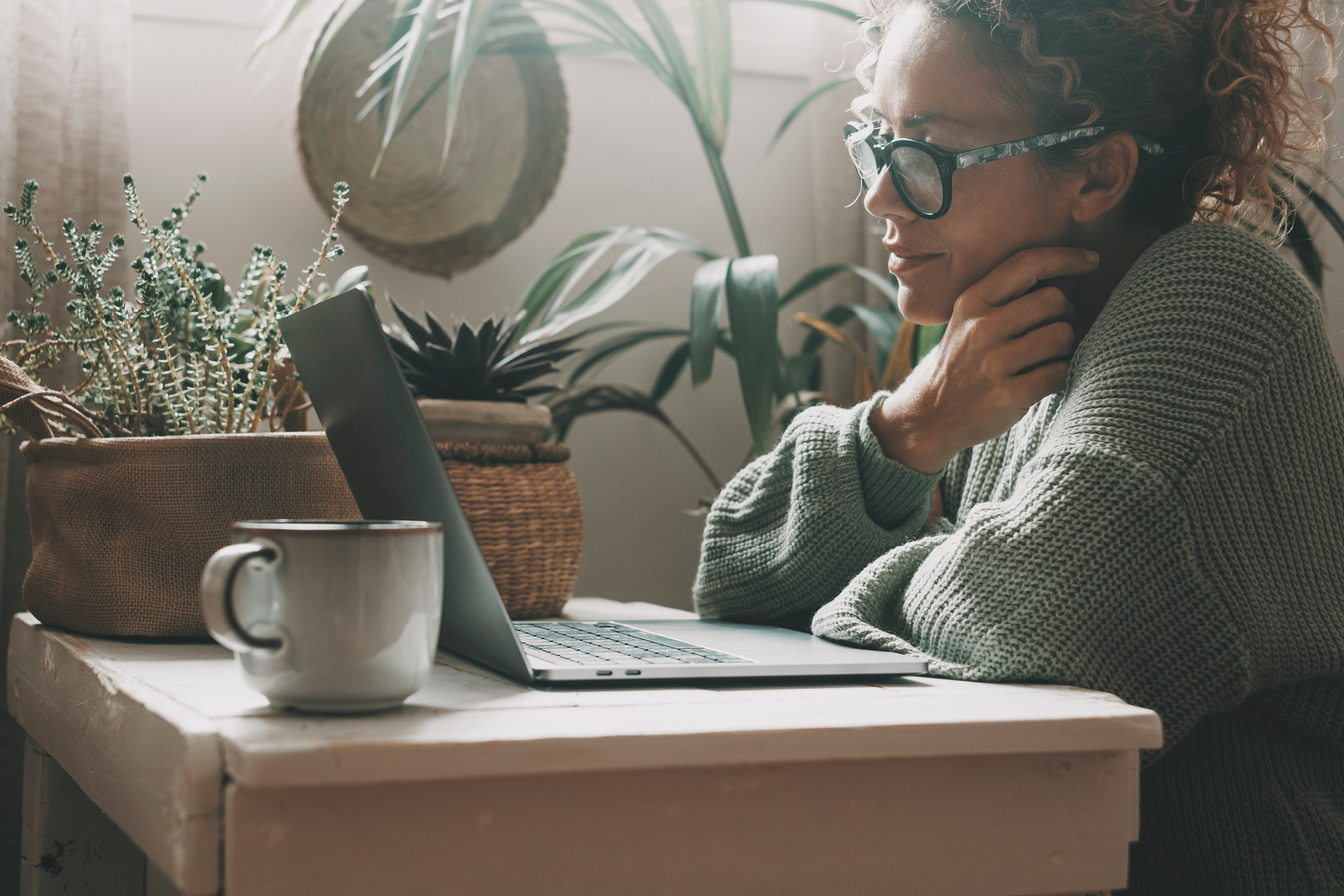 Woman on laptop computer