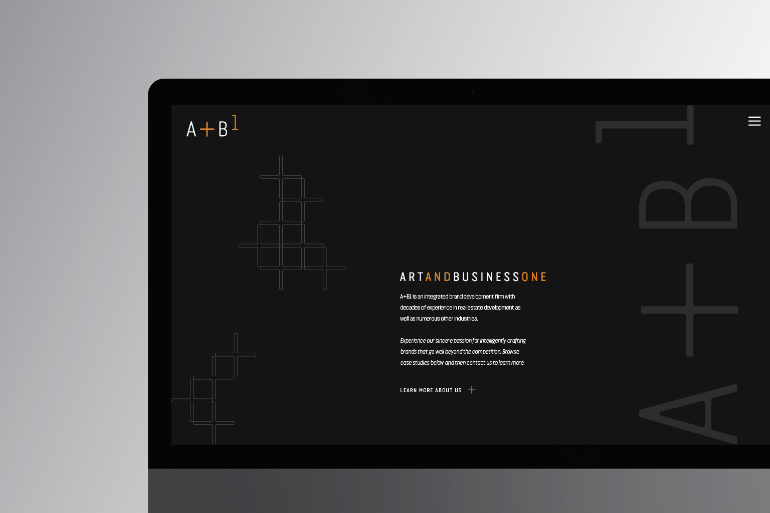 The A+B1 website that is a finalist in the 2025 Denver MAME Awards.